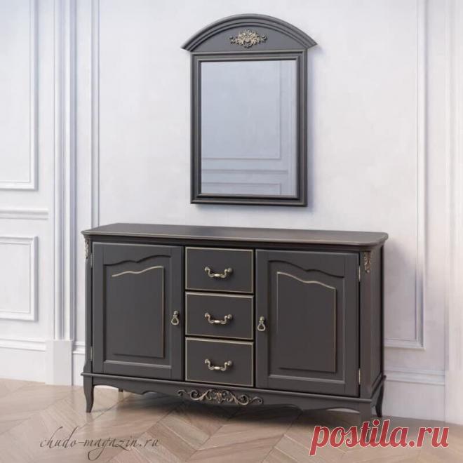 Зеркало с черной рамкой из натурального дерева бук купить по цене 23 170 руб. в Москве — интернет магазин chudo-magazin.ru