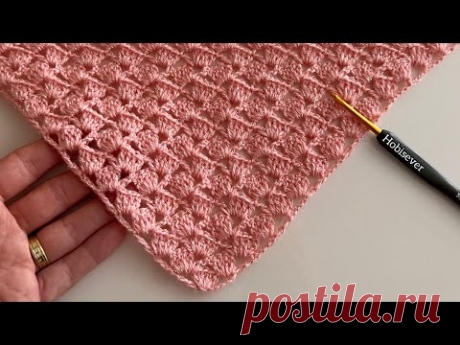 Как связать треугольную шаль крючком для начинающих 💯💯/ Легкие схемы вязания шали крючком