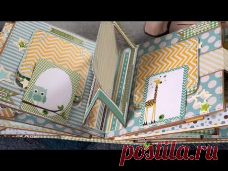 Скрапбукинг: Pop-up альбом для мальчика / Scrapbooking: Baby boy pop-up album