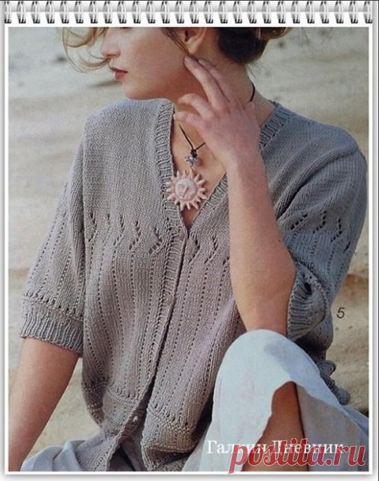 Летний жакет спицами