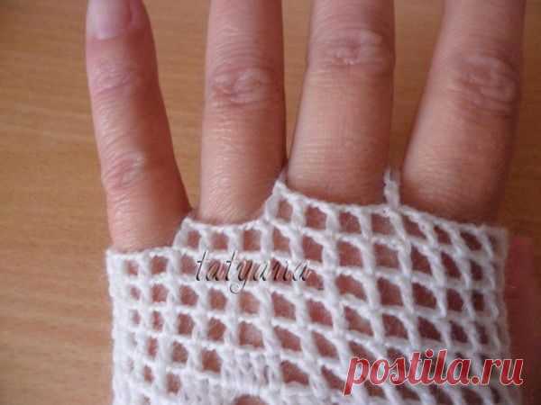 Ажурные перчатки, шаг за шагом