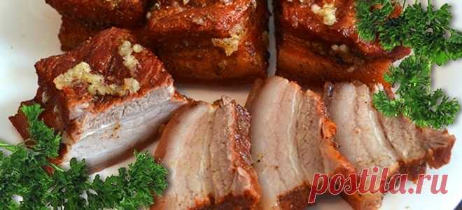 Вареное сало - самые вкусные рецепты с луковой шелухой, чесноком и специями