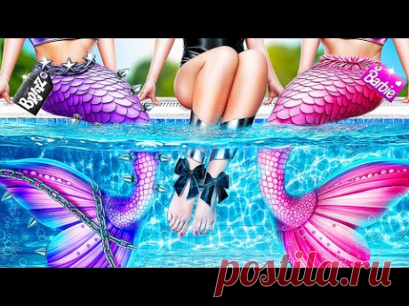 Как стать русалкой? Преображение из Барби и Братц в русалок!