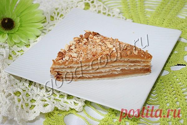 Хорошая кухня - торт "Степанида" с карамельным кремом. Кулинарная книга рецептов. Салаты, выпечка.