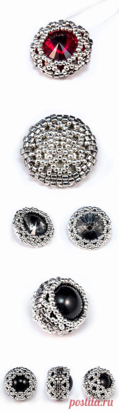 МК-9 "Ажурное оплетение ювелирных кристаллов и жемчуга Сваровски" - Ярмарка Мастеров - ручная работа, handmade