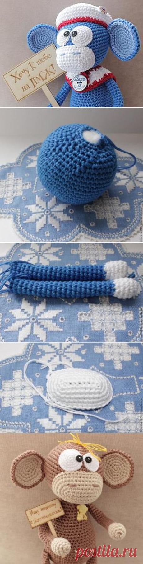 Вяжем крючком веселую обезьянку - Ярмарка Мастеров - ручная работа, handmade