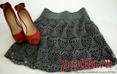 Серая элегантная юбка.