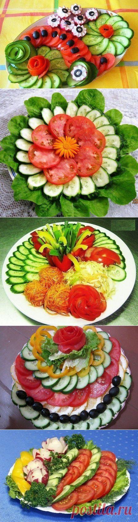 Прошу к столу: примеры красивого оформления овощных закусок / Домоседы