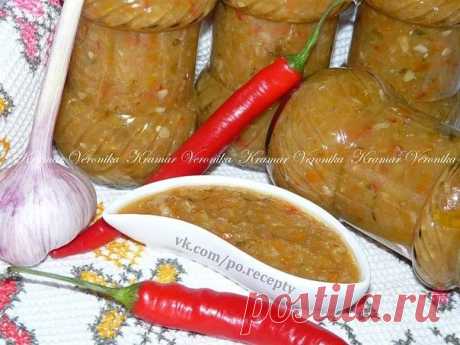 Острая аджика из кабачков