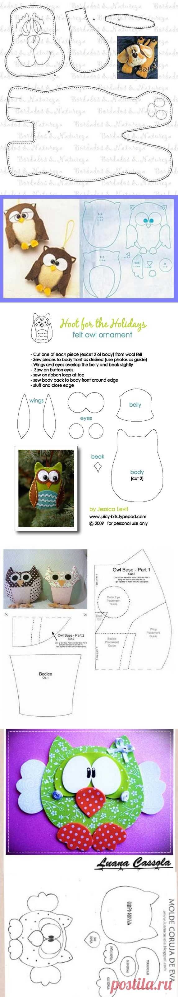 Большая подборка выкроек для мягких игрушек - Рукоделие