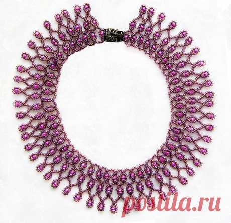 Free pattern for necklace Violet Morning | Beads Magic