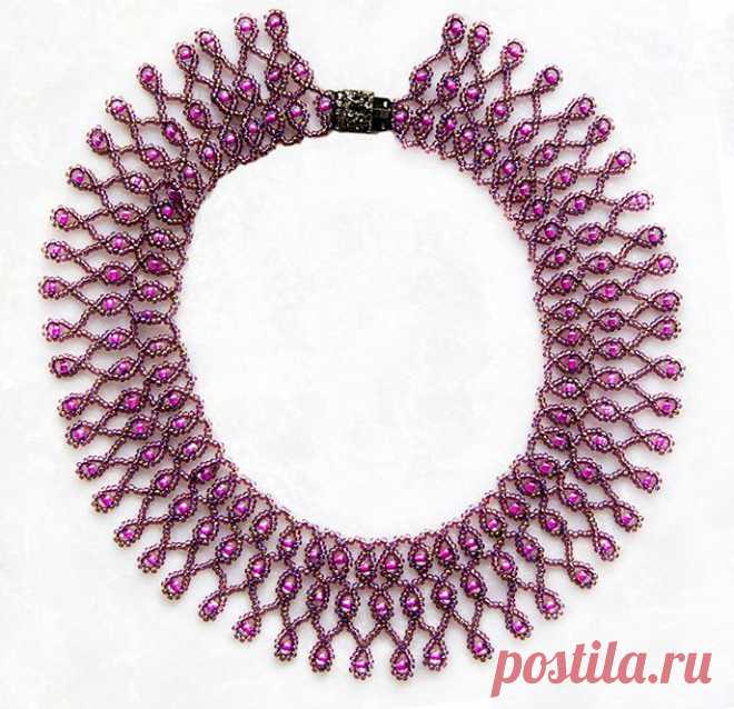 Free pattern for necklace Violet Morning | Beads Magic