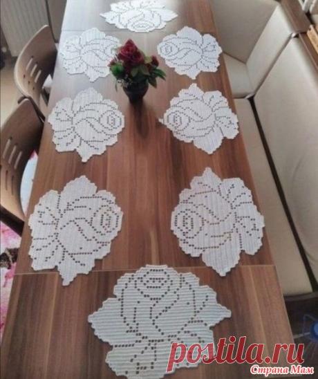 Салфетка в форме розы - Все в ажуре... (вязание крючком) - Страна Мам