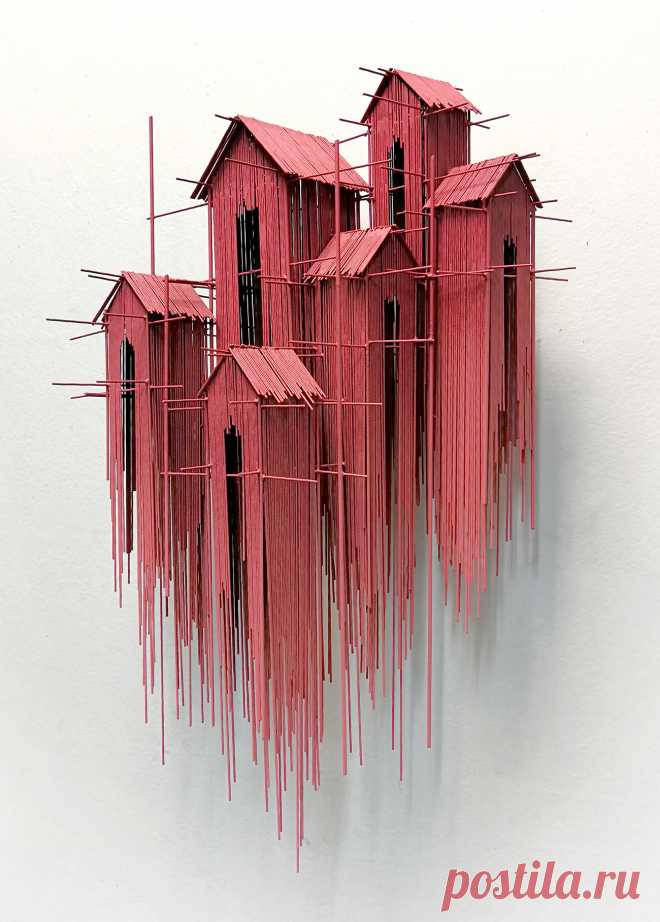 New Architectural Sculptures by David Moreno Appear As Three Dimensional Drawings | Colossal