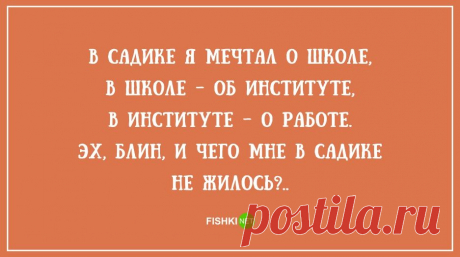 Юмор о самых беззаботных годах жизни