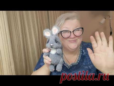 Вяжем крючком очаровательного зайку,  часть третья,  голова кролика и её детали .