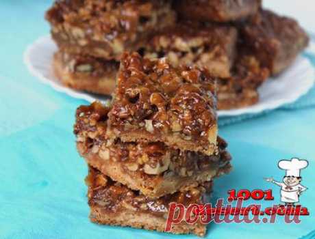 Быстрый пирог с орехами и карамелью » Простые десерты | на 1001 десерт
