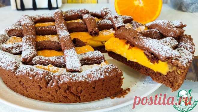 Шоколадный пирог с апельсиновым кремом Кулинарный рецепт
