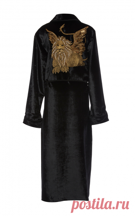 Velvet Embroidered Coat by Alberta Ferretti | Moda Operandi