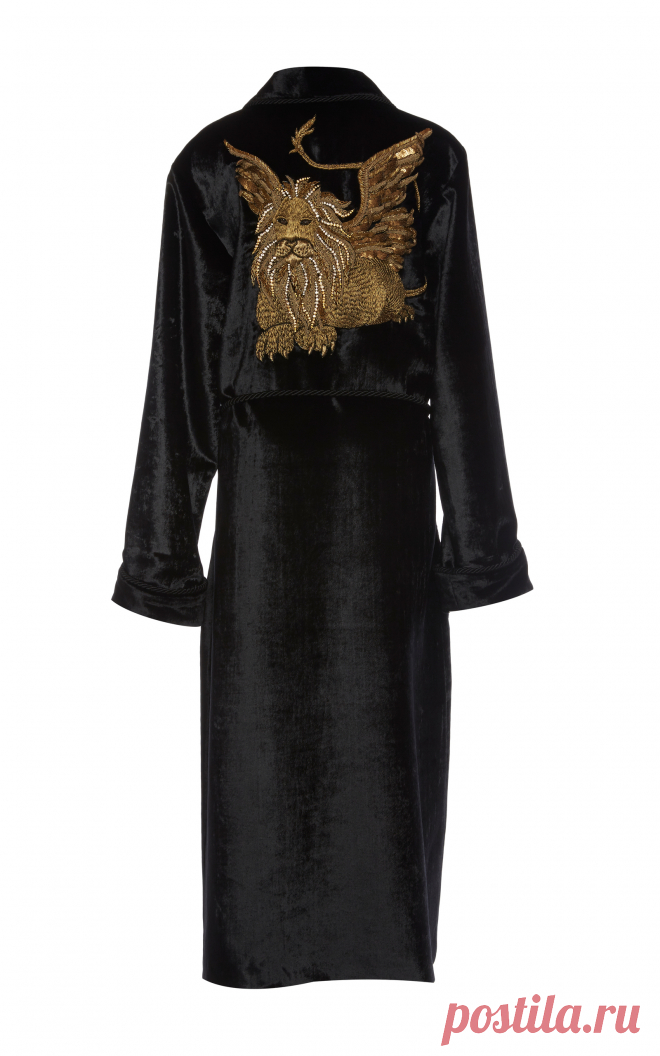 Velvet Embroidered Coat by Alberta Ferretti | Moda Operandi