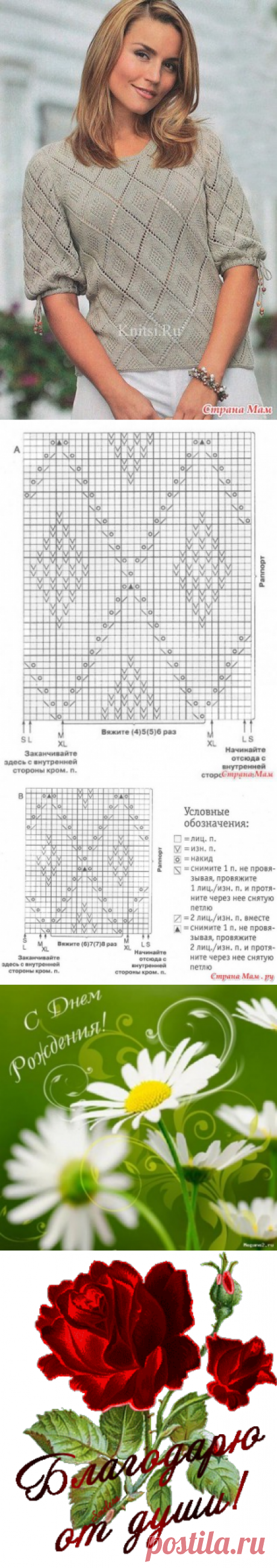 ​Джемпер спицами
