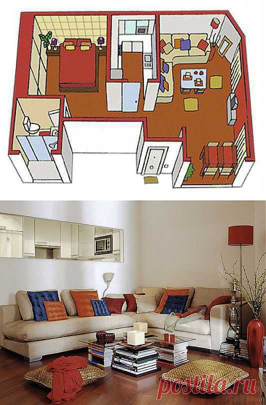 (+1) тема - 50 кв м: идеи для дизайна квартир | Школа Ремонта