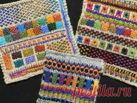 Embroidered Knitting | Samplers that illustrate my stretchab… | Flickr