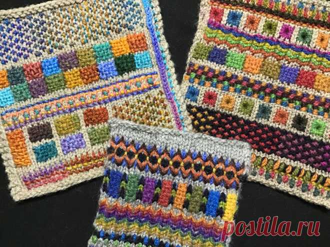 Embroidered Knitting | Samplers that illustrate my stretchab… | Flickr