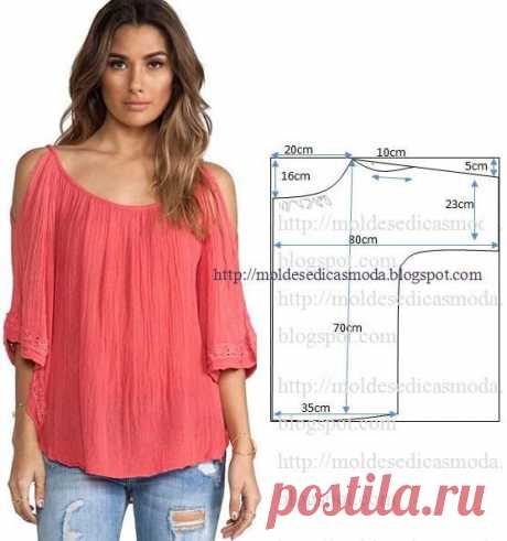 BLUSA FÁCIL DE FAZER – 32 - Moldes Moda por Medida