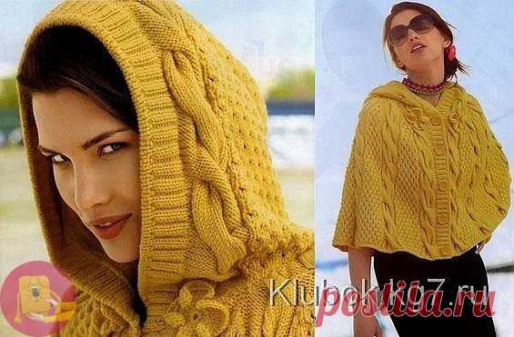 ​Элегантное пончо с капюшоном — Сделай сам, идеи для творчества - DIY Ideas