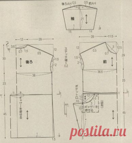 Свободная и стильная туника. Выкройка
