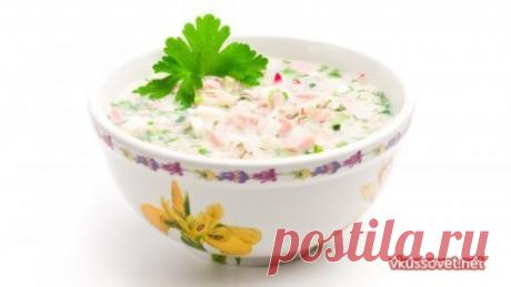 Окрошка с языком