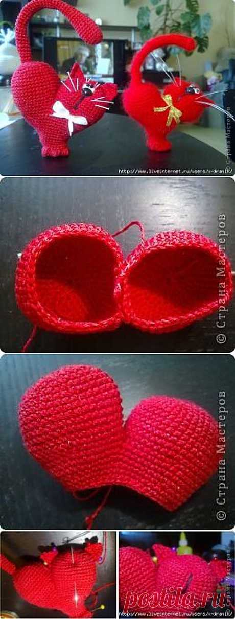 Сердце-кот. Игрушка. МК от Марины Шадриной.