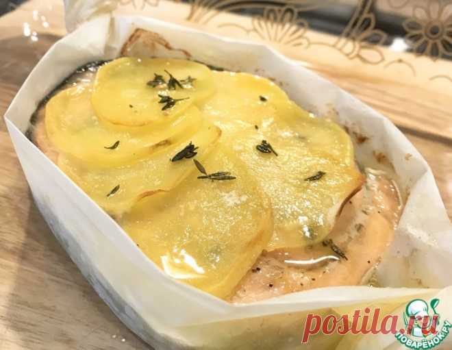 Запечённая форель с картофелем и тимьяном – кулинарный рецепт