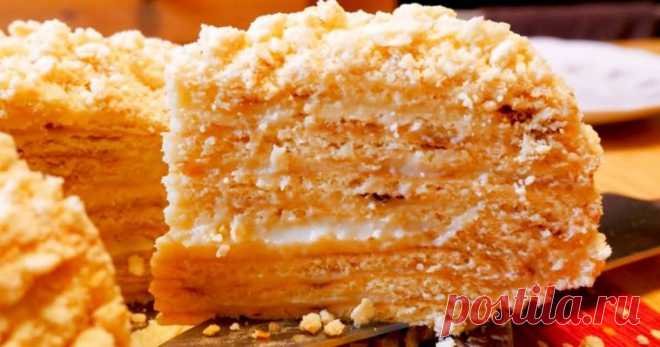 Наполеон на сковороде – мой фирменный торт без духовки! 🎂🔥