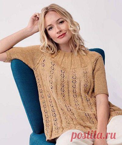 Вязаная кофточка «Glam» Гламурная вязаная кофточка с круглой кокеткой выглядит достаточно нарядной, чтобы встретить в ней Новый год.Размеры:6-8 (10-12, 14-16, 18-20, 22-24)