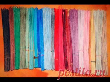 ▬► Как красить газетные трубочки. / How to paint the tube's from newspapers