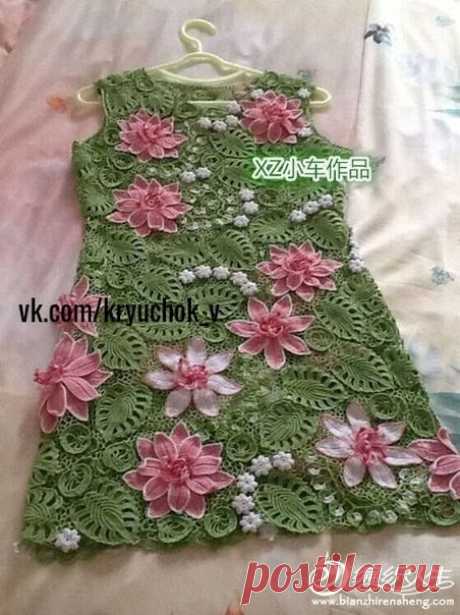 Ажурное платье из цветов
