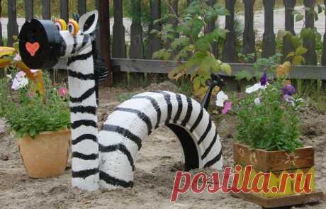 Поделки своими руками для дачи из шин