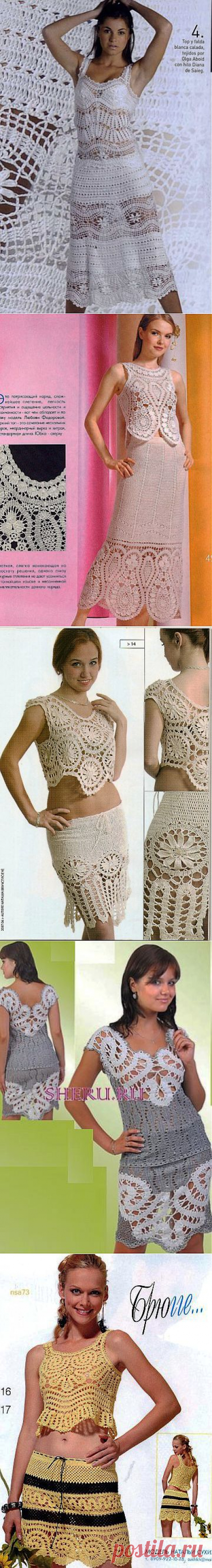 Брюггское кружево - вязаные модели. Много, со схемами.