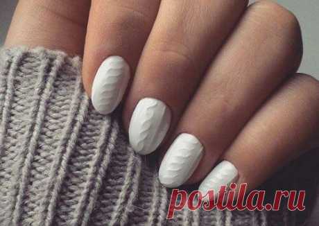 Вязаный маникюр - зимний тренд в nail-дизайне