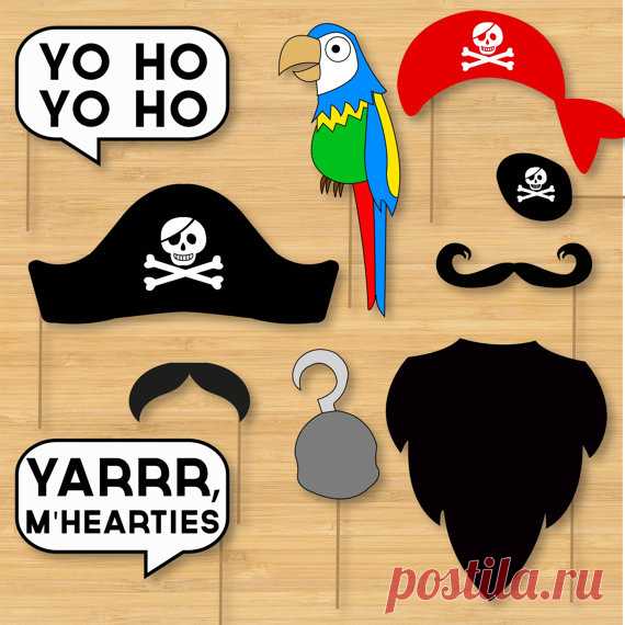 DIY Pirate Foto Booth Props  Schnurrbärte von TheDapperFoxDesigns