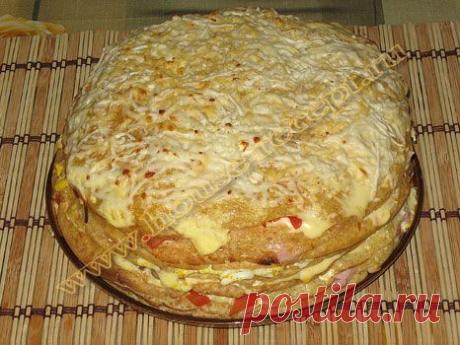 Закусочный блинный пирог с дрожжевыми блинами. Как приготовить дрожжевые блины на опаре.