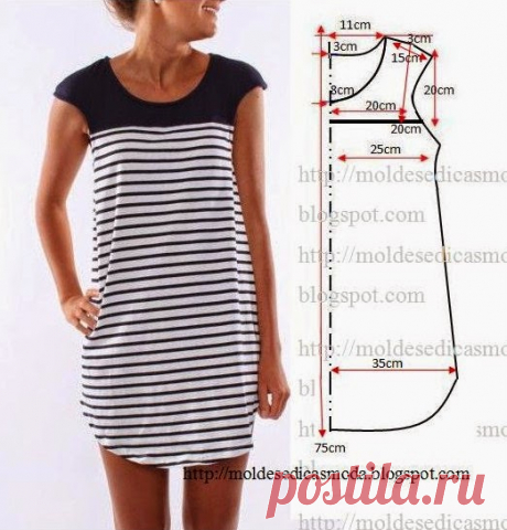 VESTIDO FÁCIL DE FAZER - 20 - Moldes Moda por Medida