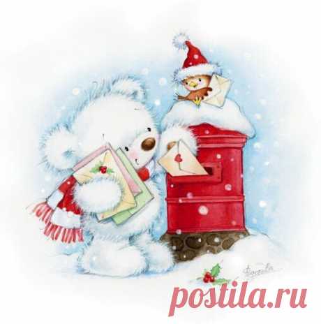 Милые новогодние картинки для творчества. / Необычные поделки