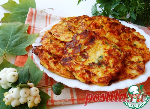 Пикантные тыквенные оладьи с сыром - кулинарный рецепт