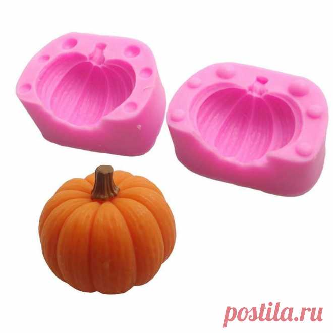 Halloween 3D Pumpkin Silicone Mould Candle Cake Decoration Fondant DIY Mold - US$4.88
