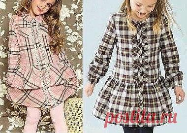 Платье для девочки с длинными рукавами, выкройка на возраст от 1 до 14 лет