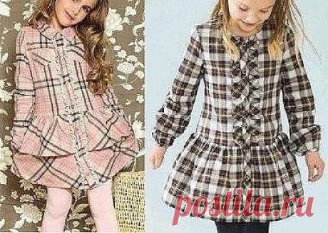 Платье для девочки с длинными рукавами, выкройка на возраст от 1 до 14 лет