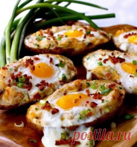 Яйца запеченные в картофеле в мундире | Кулинарные рецепты